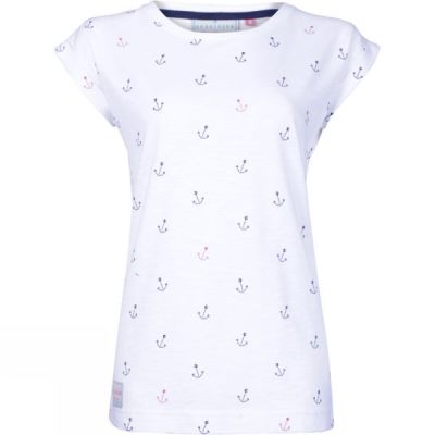 Tee Brakeburn Anchor Boyfriend Mujer - Blancas - Chile JTD340692